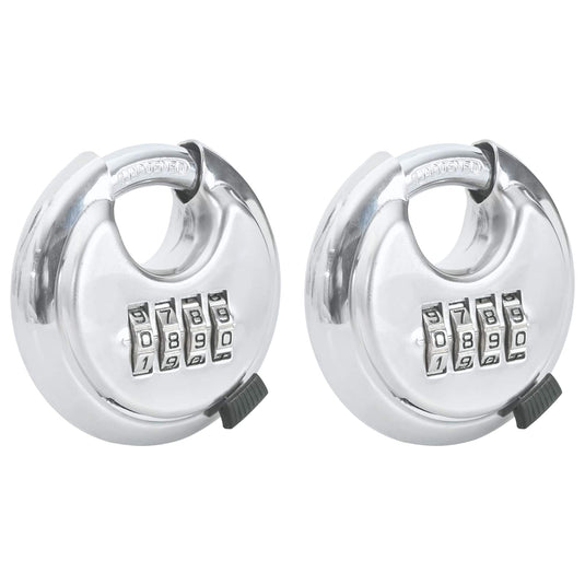 Vidaxl discusloten met sleutels 2 pcs zilver 7 x 2,3 x 7 cm