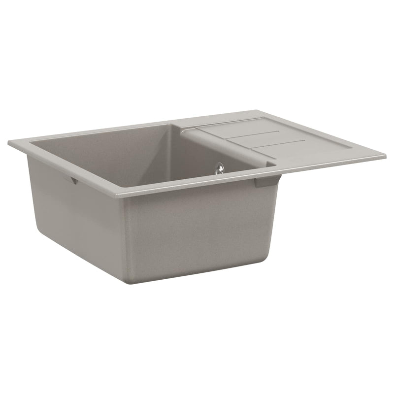 Afbeelding laden in galerijviewer, Vidaxl wasbak grijs 620 x 500 mm 80% kwarts en 20% hars
