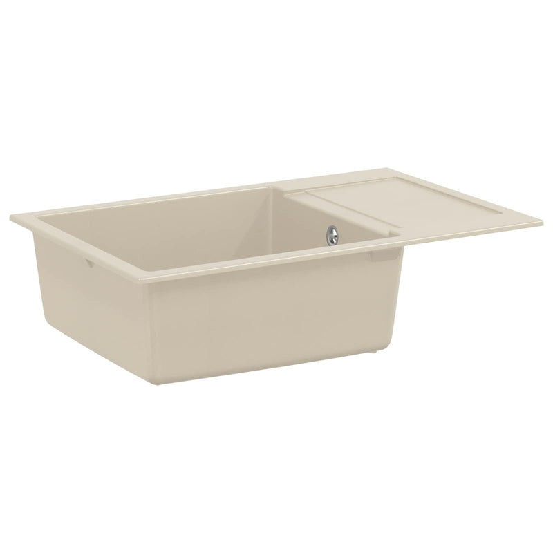 Afbeelding laden in galerijviewer, Vidaxl wasbak beige 780 x 500 mm 80% kwarts en 20% hars
