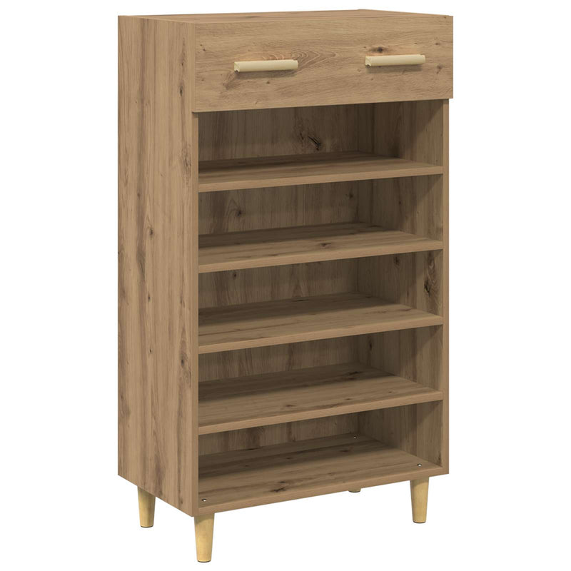 Afbeelding laden in galerijviewer, Vidaxl schoenenkast ambachtelijk eiken 60 x 35 x 105 cm bewerkt hout
