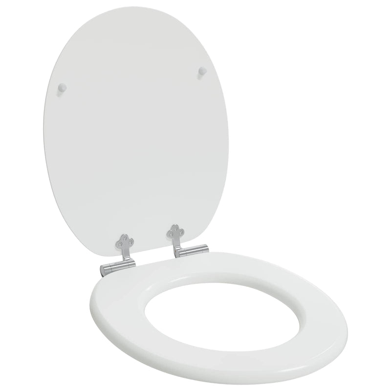 Afbeelding laden in galerijviewer, Vidaxl zachte sluit toiletbril wit 44 x 38 cm mdf-plaat

