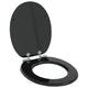Vidaxl zachte sluit toiletbril zwart 44 x 38 cm mdf-plaat