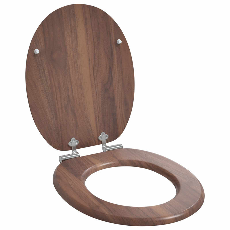 Afbeelding laden in galerijviewer, Vidaxl zachte sluit toiletbril bruin 44 x 38 cm mdf-plaat
