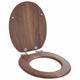Vidaxl zachte sluit toiletbril bruin 44 x 38 cm mdf-plaat