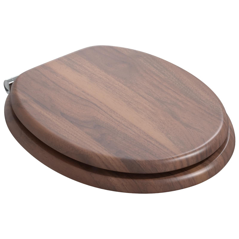 Afbeelding laden in galerijviewer, Vidaxl zachte sluit toiletbril bruin 44 x 38 cm mdf-plaat
