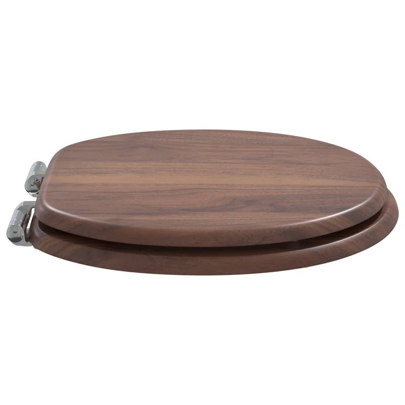 Afbeelding laden in galerijviewer, Vidaxl zachte sluit toiletbril bruin 44 x 38 cm mdf-plaat
