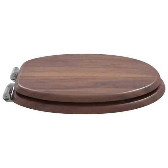 Vidaxl zachte sluit toiletbril bruin 44 x 38 cm mdf-plaat