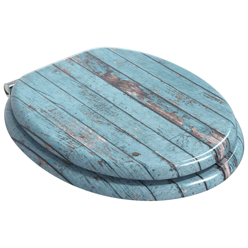 Afbeelding laden in galerijviewer, Vidaxl zachte sluit toiletbril blauw 44 x 38 cm mdf-plaat
