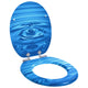 Vidaxl zachte sluit toiletbril blauwe druppel 44 x 38 cm mdf-plaat