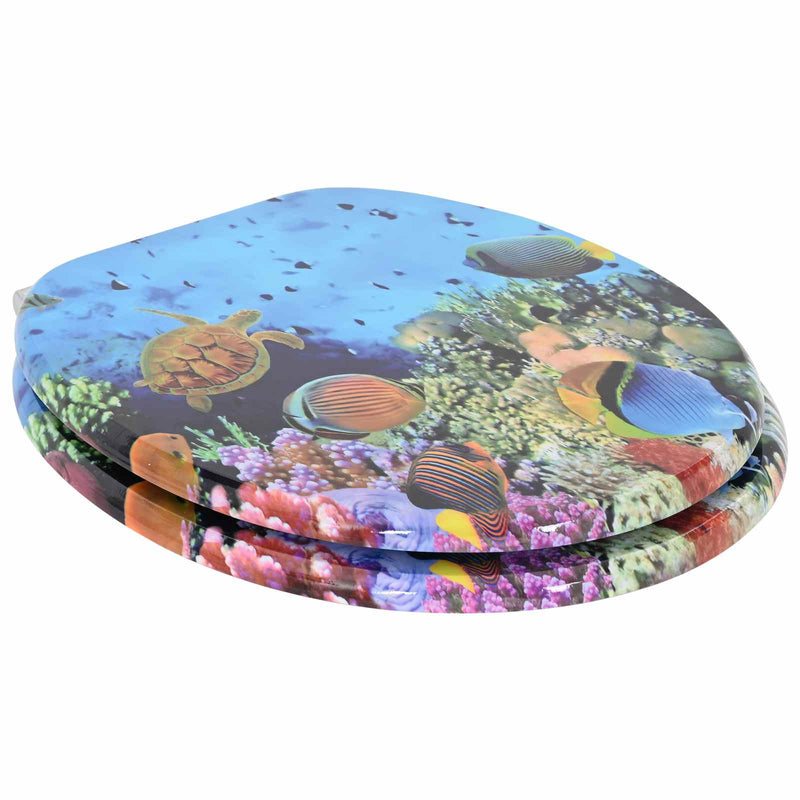 Afbeelding laden in galerijviewer, Vidaxl zachte sluit toiletbril diep zee blauw 44 x 38 cm mdf-plaat
