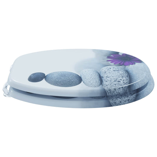 Vidaxl zachte sluit toiletbril grijs 44 x 38 cm mdf-plaat