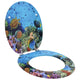 Vidaxl zachte sluit toiletbril diep zee blauw 44 x 38 cm mdf-plaat