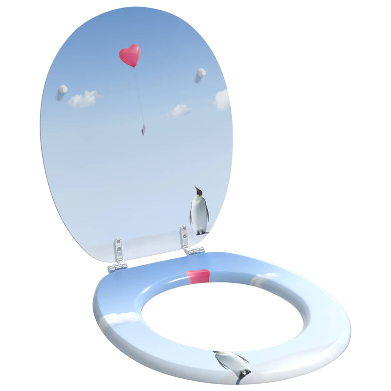 Afbeelding laden in galerijviewer, Vidaxl zachte sluit toiletbril blauw 44 x 38 cm mdf-plaat
