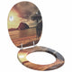 Vidaxl zachte sluit toiletbril oranje 44 x 38 cm mdf-plaat