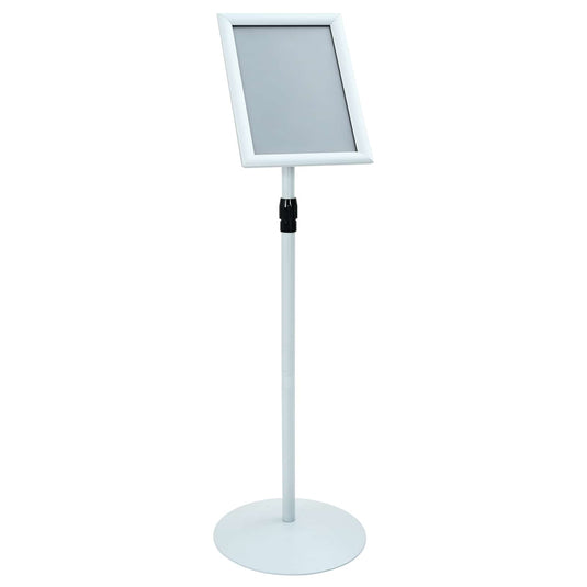Vidaxl pedestal posterstand zilver 33 x 33 x 126 cm pvc en staal