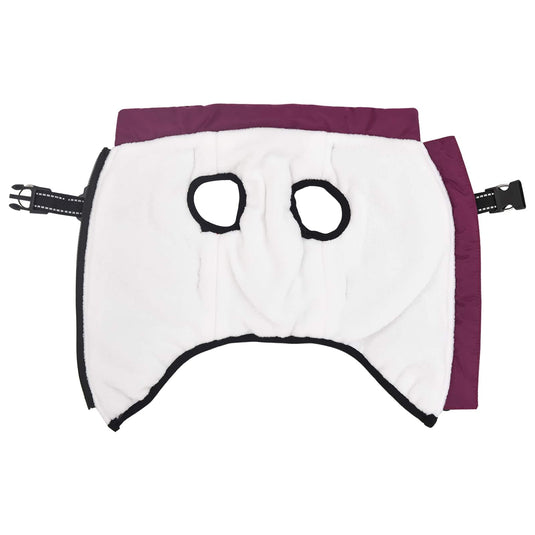 Vidaxl hondenjas met harnas paars l fleece en polyester