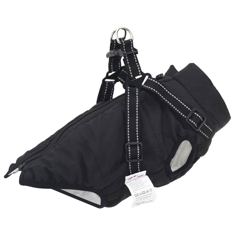 Afbeelding laden in galerijviewer, Vidaxl hondenjas zwart l40 fleece en polyester
