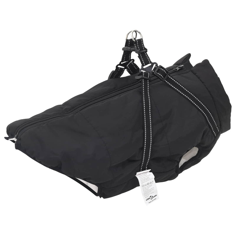 Afbeelding laden in galerijviewer, Vidaxl hondenjas met harnas zwart 5xl fleece en polyester
