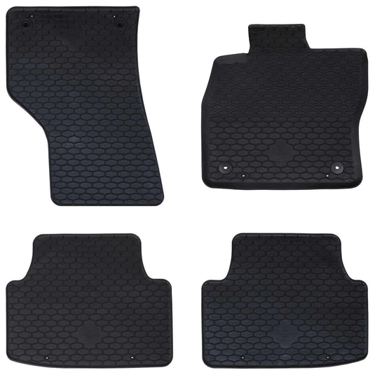 Vidaxl autobodemmat 4 pcs zwart zit leon tpe