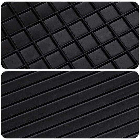 Vidaxl autobodemmat zwart rubber