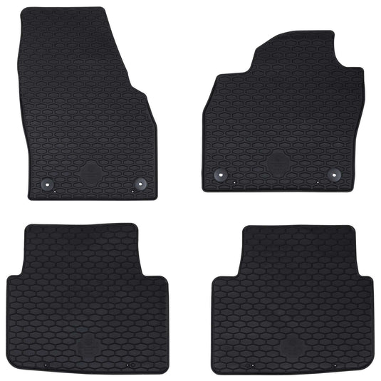 Vidaxl autobodemmat 4 pcs zwart kamiq , scala rubber