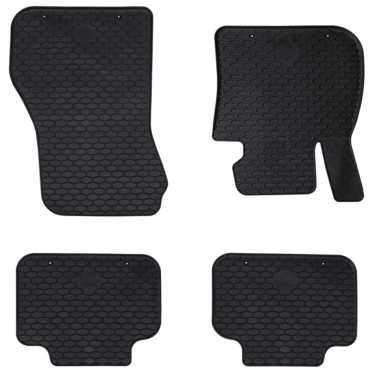 Vidaxl autobodemmat 4 pcs zwart tpe