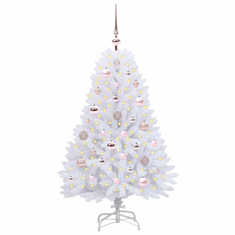Afbeelding laden in galerijviewer, Vidaxl kunstmatige inklapbare kerstboom wit 120 cm pvc en staal
