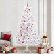 Vidaxl kunstmatige inklapbare kerstboom wit 240 cm pvc en staal