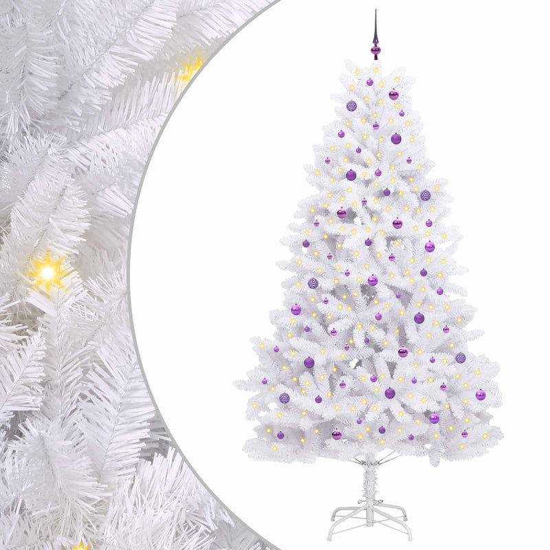 Afbeelding laden in galerijviewer, Vidaxl kunstmatige inklapbare kerstboom wit 270 cm pvc en staal
