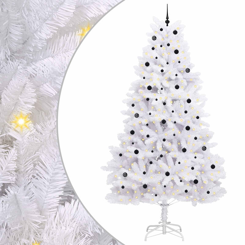 Afbeelding laden in galerijviewer, Vidaxl kunstmatige inklapbare kerstboom wit 300 cm pvc en staal
