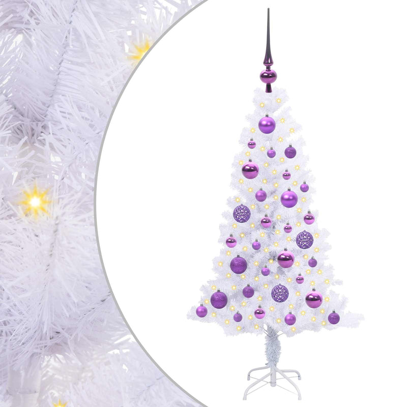 Afbeelding laden in galerijviewer, Vidaxl kunstkerstboom met 150 led wit 120 cm pvc en staal
