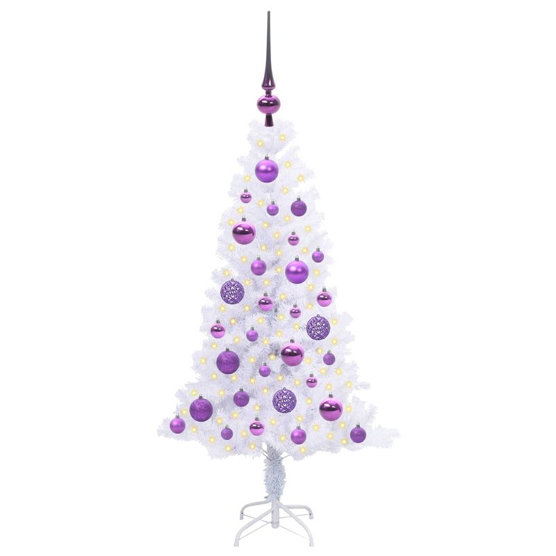 Afbeelding laden in galerijviewer, Vidaxl kunstkerstboom met 150 led wit 120 cm pvc en staal
