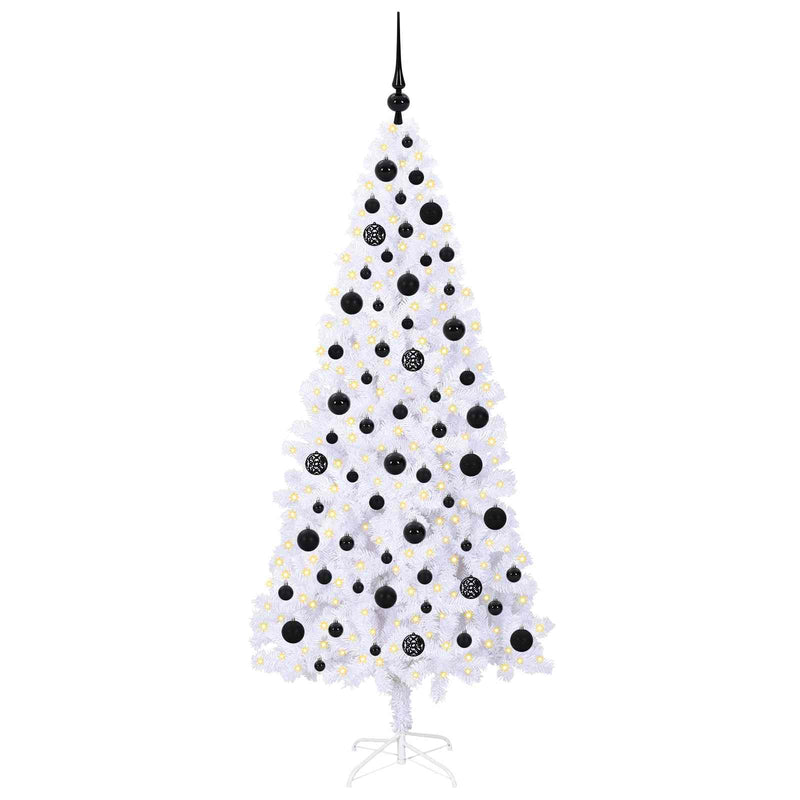 Afbeelding laden in galerijviewer, Vidaxl kunstkerstboom met 300 led wit 180 cm pvc en staal
