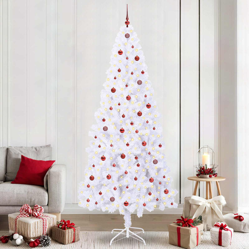 Afbeelding laden in galerijviewer, Vidaxl kunstkerstboom met 300 led wit 240 cm pvc en staal
