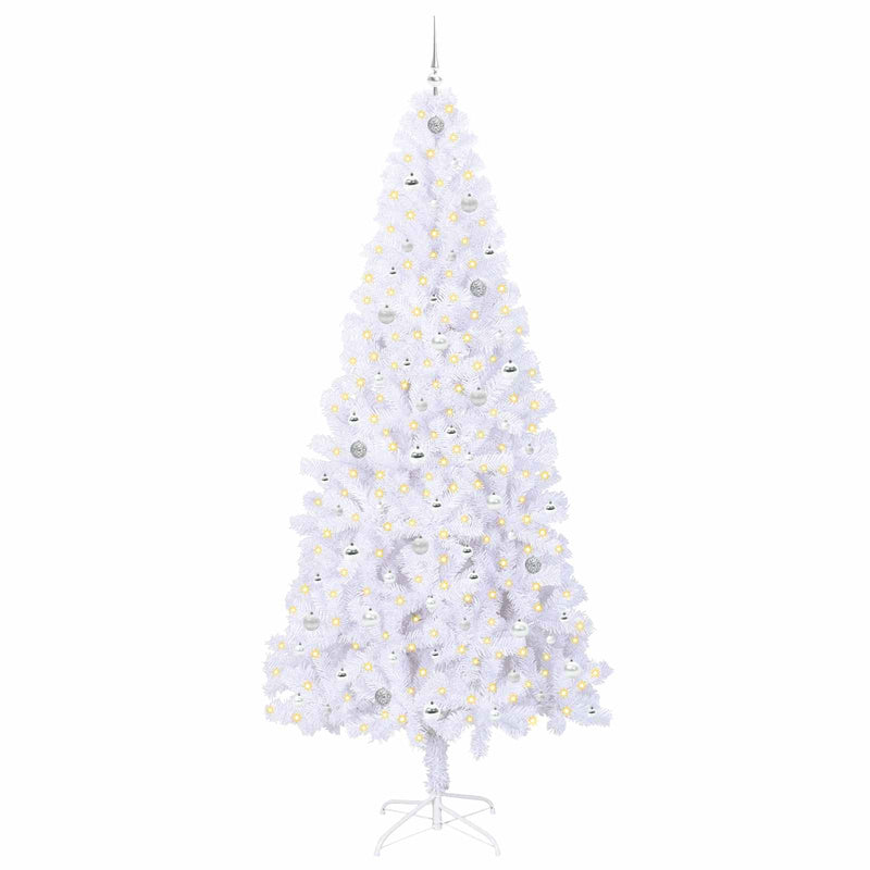 Afbeelding laden in galerijviewer, Vidaxl kunstkerstboom met 300 led wit 240 cm pvc en staal
