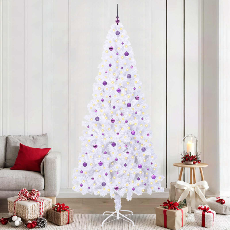 Afbeelding laden in galerijviewer, Vidaxl kunstkerstboom met 300 led wit 240 cm pvc en staal
