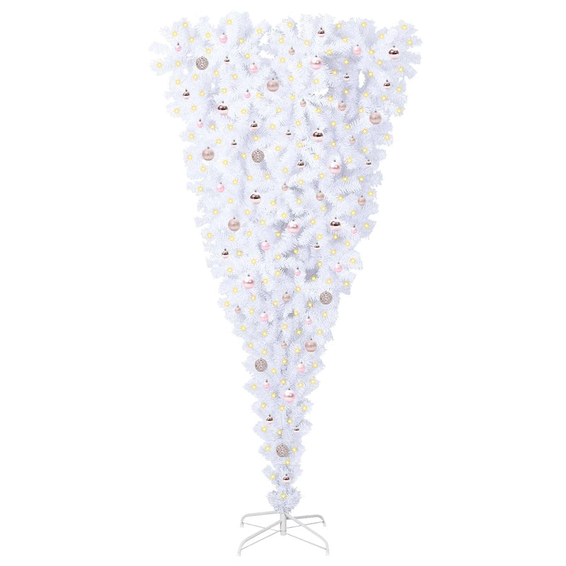 Afbeelding laden in galerijviewer, Vidaxl kunstkerstboom met 300 led wit 240 cm pvc en staal
