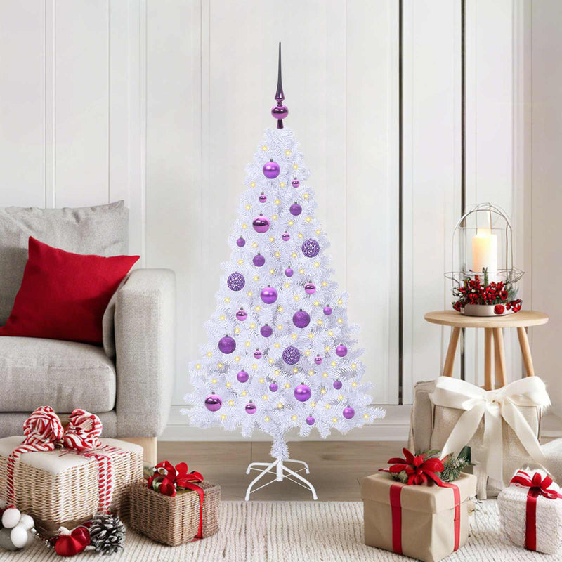 Afbeelding laden in galerijviewer, Vidaxl kunstkerstboom wit 120 cm pvc en staal
