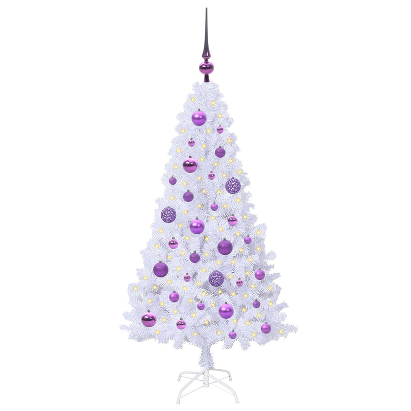 Afbeelding laden in galerijviewer, Vidaxl kunstkerstboom wit 120 cm pvc en staal
