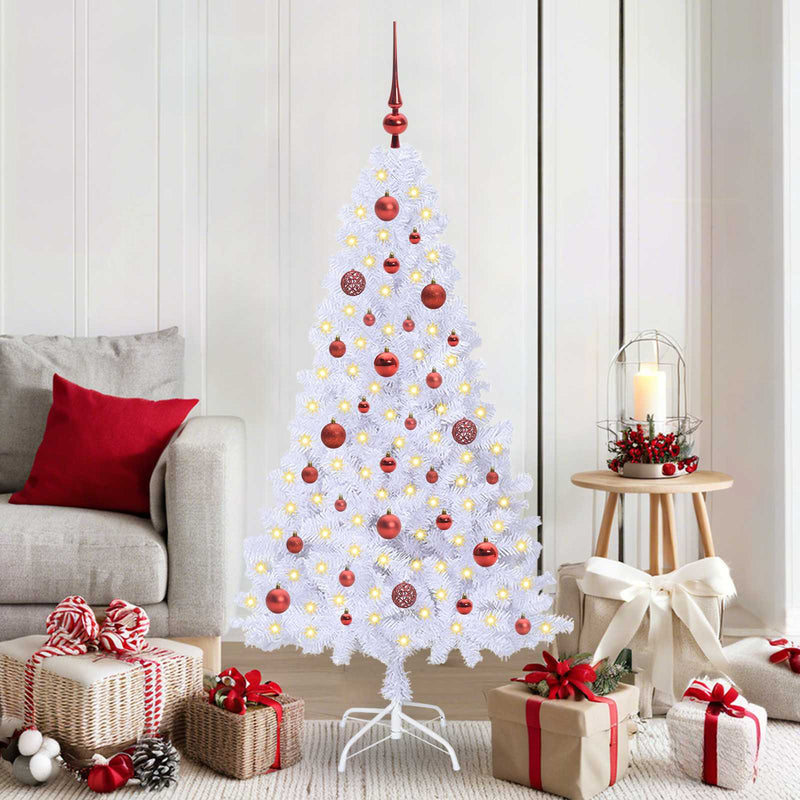 Afbeelding laden in galerijviewer, Vidaxl kunstkerstboom wit 150 cm pvc en staal
