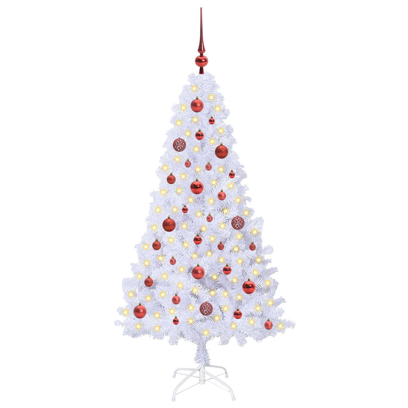 Afbeelding laden in galerijviewer, Vidaxl kunstkerstboom wit 150 cm pvc en staal
