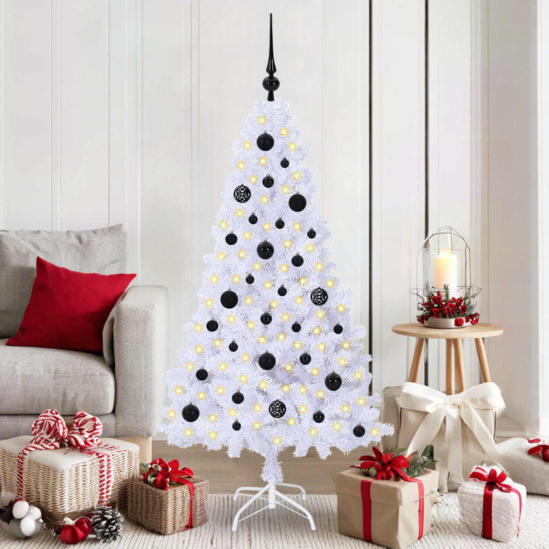 Afbeelding laden in galerijviewer, Vidaxl kunstkerstboom wit 150 cm pvc en staal
