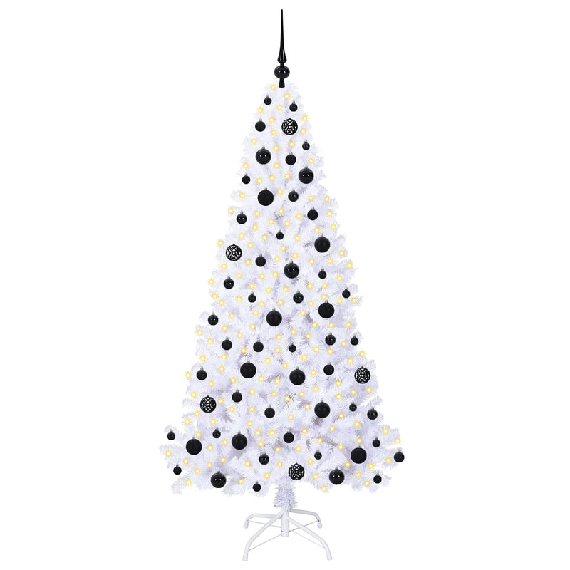 Afbeelding laden in galerijviewer, Vidaxl kunstkerstboom met 300 led wit 180 cm pvc en staal
