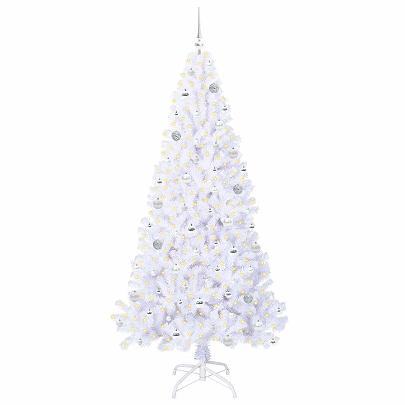 Afbeelding laden in galerijviewer, Vidaxl kunstkerstboom met 300 led wit 210 cm pvc en staal
