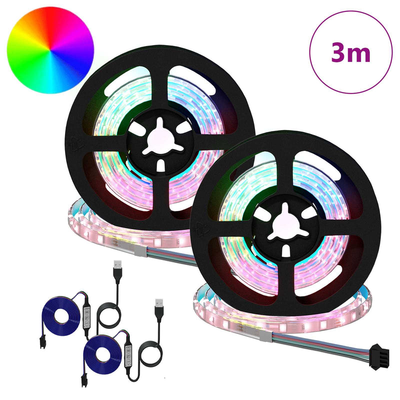 Afbeelding laden in galerijviewer, Vidaxl led-strip 2 pcs zwart en transparant 750 mm koper en kunststof
