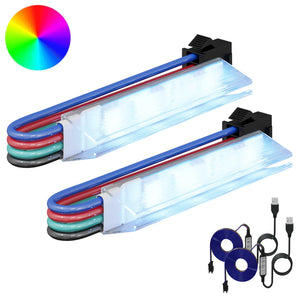 Vidaxl led-strip 2 pcs zwart en wit 1745 mm koper en kunststof
