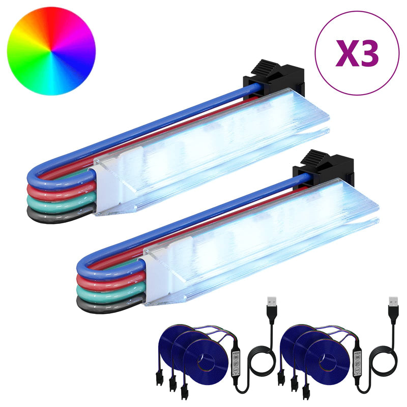 Afbeelding laden in galerijviewer, Vidaxl led-strip 2 pcs zwart en multikleur 1745 mm koper en kunststof
