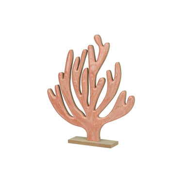 Decoris decoratie koraal op voet hout 5x24x27,5cm fsc 100%