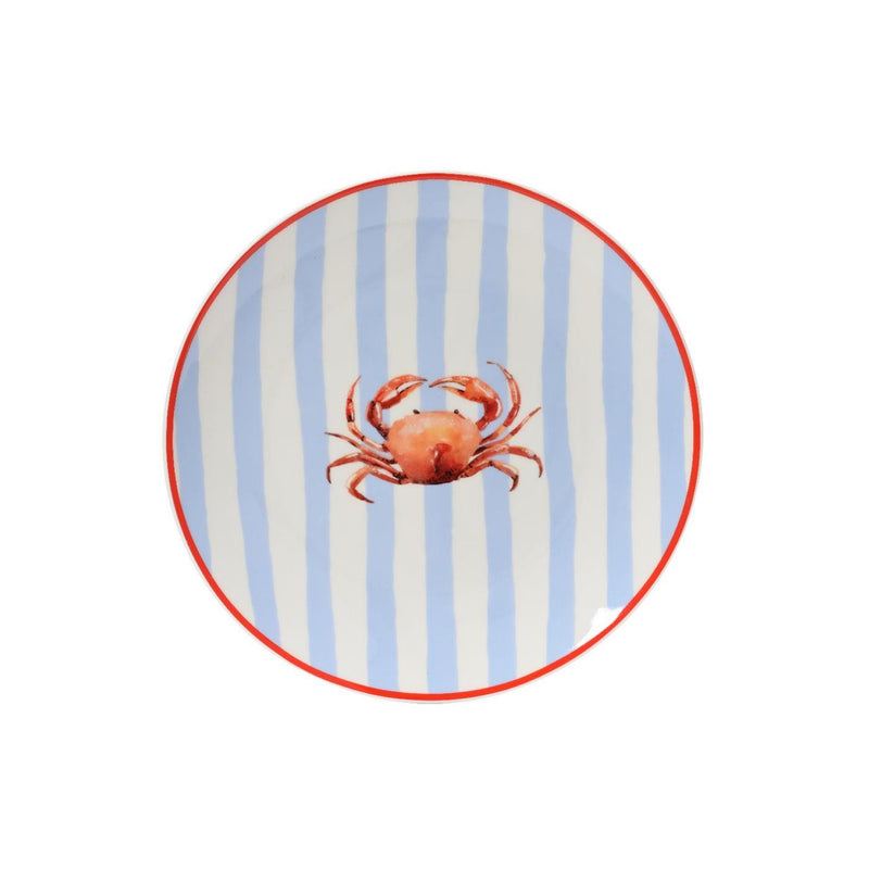 Afbeelding laden in galerijviewer, Decoris ontbijtbord krab porselein ã˜19,4xh2cm
