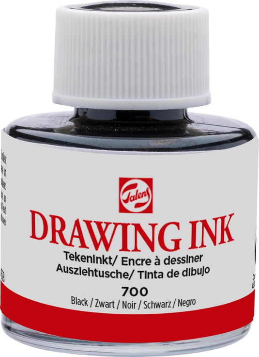 Talens tekeninkt fles 11ml zwart 700